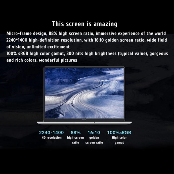 Honor MagicBook X 14 Pro 2023 14” Laptop 13th Core i5-13500H Notebook 16G 512G 2.2K Screen Glacier Silver Window 11 Computer PC 3