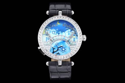 New 38mm Women Men Couple Quartz Watch Lover Bridge Gir Boy Metting Diamond Cz Sapphire Glass Wristwatch Love Luxury Watch 1