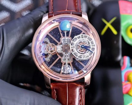 Hiphop Men Quartz Watch EPIC CHRONO Map Diamond  inlay Real leather Wristwatch Universe Fix Sky Moon Tourbillon Clock 1