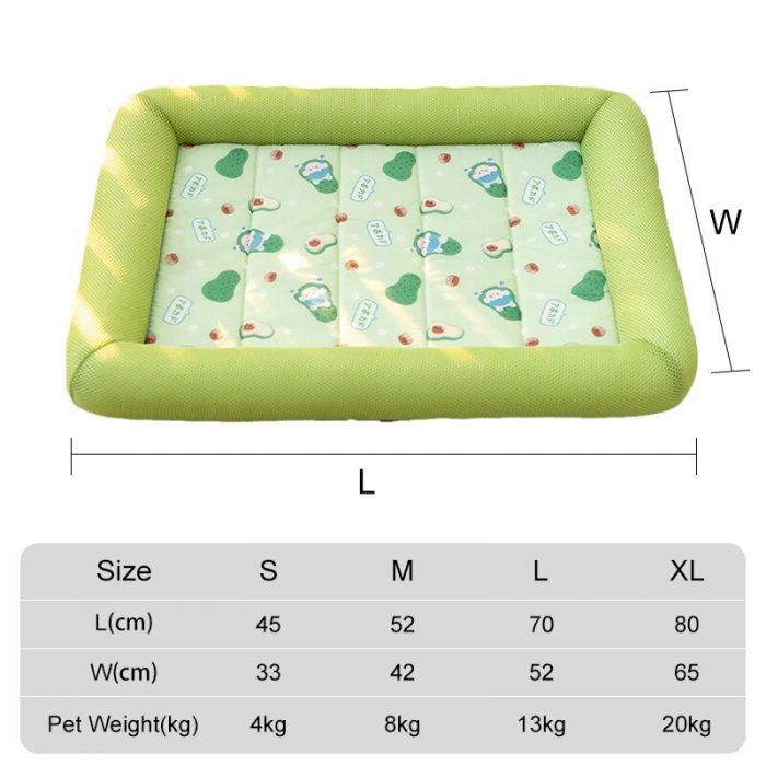 Cool Mat for Dogs Cat Cooling Blanket New Ice Silk Small Dog Pets Kennel Cold Top Quality Gel Summer Breathable Kennel Cushion 6