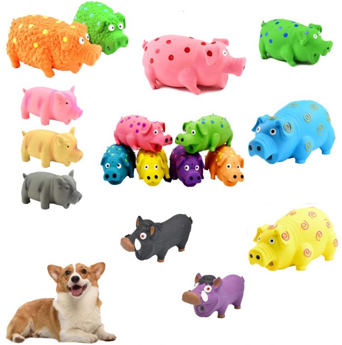 Pet Dog Squeaky Rubber Toy Dog Latex Chew Toy Pig Shape Bite Resistant Puppy Sound Toy Dog Supplies For Small Medium Large Dog 1