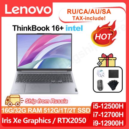 Lenovo ThinkBook 16+ Laptop i5-12500H/i7-12700H/i9-12900H 16G/32G RAM 512G/1T/2T SSD GeForce RTX2050/Intel Iris Xe 16" Computer 1