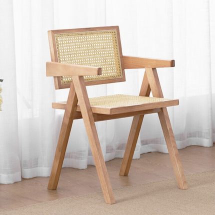 Rattan Wooden Chair Nordic Dining Minimalist Ergonomic Design Chair Modern Relaxing Chaises Salle Manger Dining Room Furniture 1