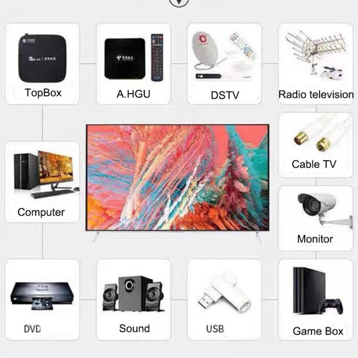 50 inch 4K LCD Smart TV Voice Intelligent Network Television Support Computer Monitor Wifi Smartphone Screen Projection 3