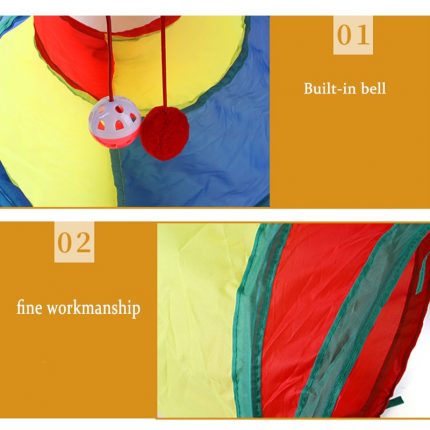 Cats Tunnel Foldable Pet Cat Toys Kitty Pet Training Interactive Fun Toy Tunnel Bored For Puppy Kitten Rabbit Play Tunnel Tube 2