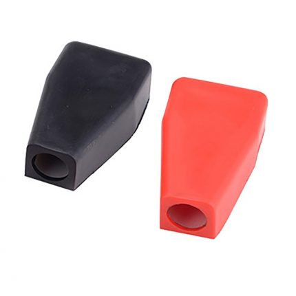 2pcs Car Battery Terminal Covers Positive Negative Top Post Cap Protection Insulate Case Battery Wire Connectors Rubber Caps 2