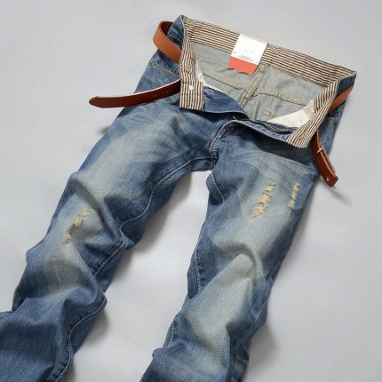 Men's Business Jeans Classic Spring Autumn Male Skinny Straight Stretch Brand Denim Pants Summer Overalls Slim Fit Trousers 2023 2