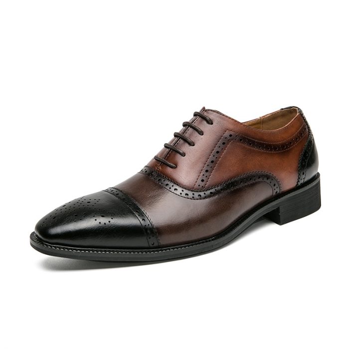 Men casual shoes Brock Oxford retro crocodile leather men formal shoes spring autumn 2022 new men's shoes for men Zapatos Hombre 1