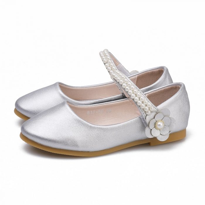 Girls' Leather Shoes Princess Shoes New Children's Sweet Soft Sole Single Shoes Spring and Autumn Children's Pearls Shoes 25-34 1