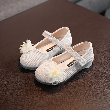 AINYFU Children's Rhinestone Leather Shoes Spring Little Girls Fashion Flower Wedding Shoes New Baby Soft Sole Single Shoes G806 1