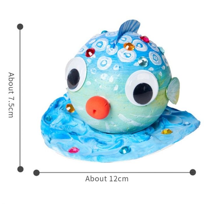 DIY Bubble Fish Drawing Toys For Children Foam Ball Painting Kindergarten Art Kids Craft Educational Toys Decorations Gifts 4