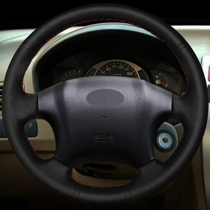 Car Products DIY Black Faux Leather Car Accessories Steering Wheel Cover For Hyundai Tucson 2004 2005 2006 2007 2008 2009 2010 1