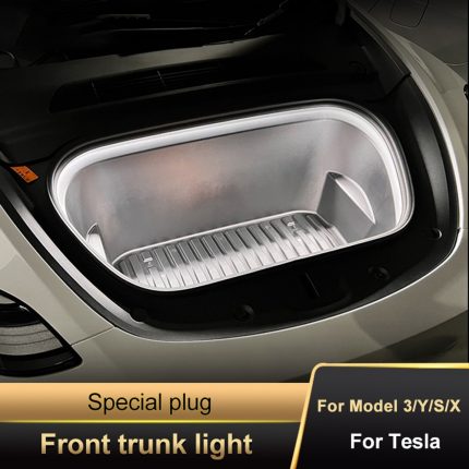 Car Front Trunk Frunk LED Surround Light Strip Modified Lighting For Tesla Model 3 Y S X 2021 Waterproof Flexible Silicone Light 2
