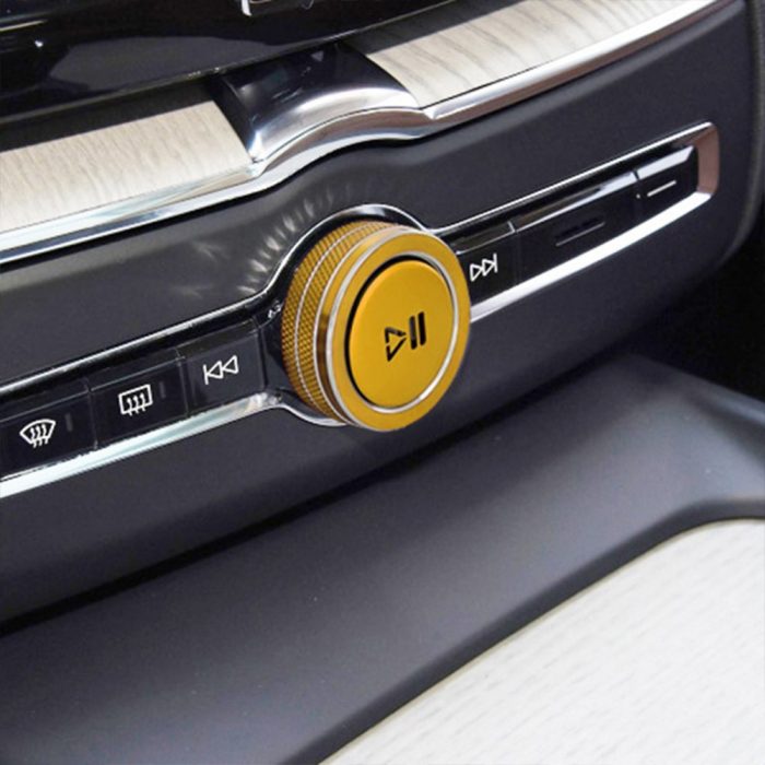 Car Center Console Control Knob Ring Cover Sticker Auto Interior Accessories For Volvo XC90 XC60 XC40 V60 V90 S60 S90 2015-2022 1