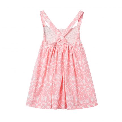 Mudkingdom Smocked Baby Girls Floral Dress Sleeveless Cross-Back Cami Dresses for Toddler Girl Summer Clothes Fashion Cute 1