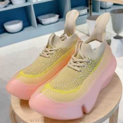 Women Pink Air Mesh Lace up Sneakers Black Thick Sole Luxury Designer Everyday Dress Sports Shoe Soft Tennis Shoes Free Shipping 1
