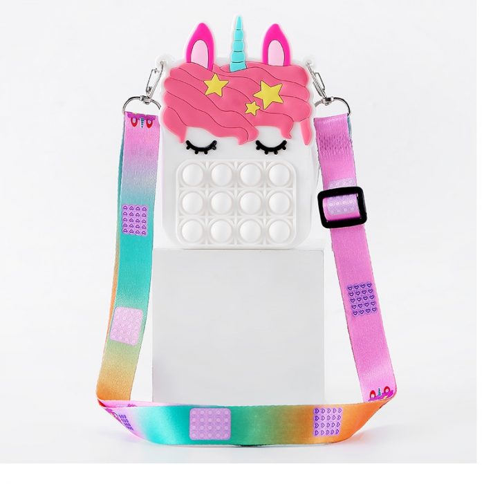 Rianbow Cross Bag Fidget Toys For Children Christmas Gifts Push Its Bubble Stress Relief Sensory Toys Coin Purse Girls 2022 3