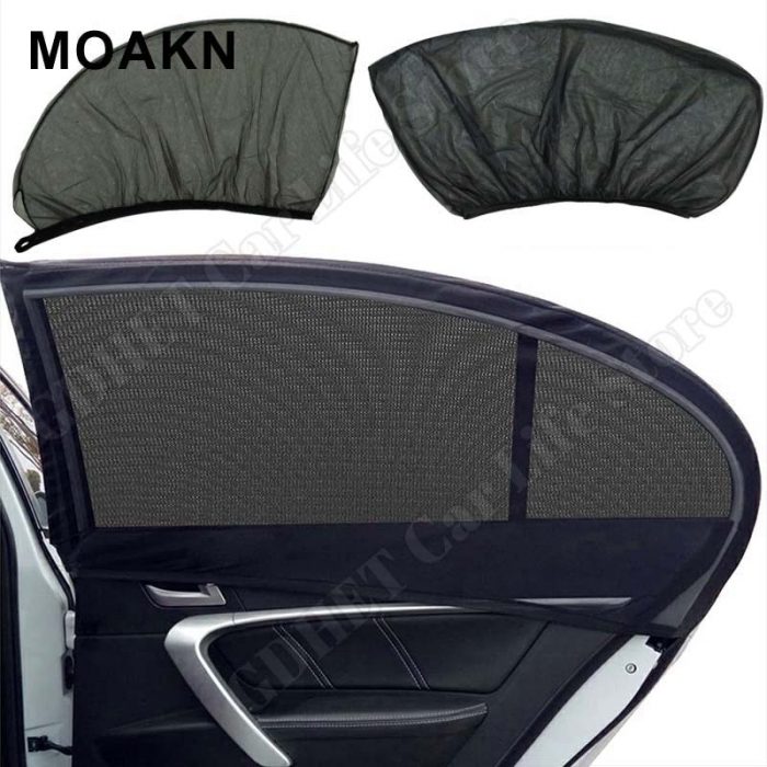 Car Sun Shade Covers Side Window Sunshade Mesh UV Protect Curtain Windows Screen Door Cover Mosquito Net Auto Assesories 2/4pcs 1