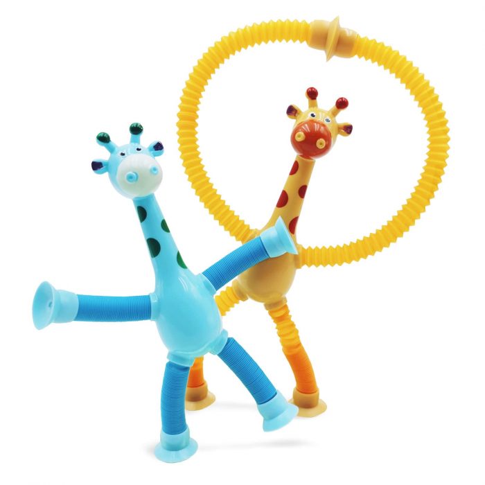 Children Suction Cup Toys Pop Tubes Stress Relief Telescopic Giraffe Fidget Toy Sensory Bellows Anti-stress Squeeze Kid Boy Girl 1