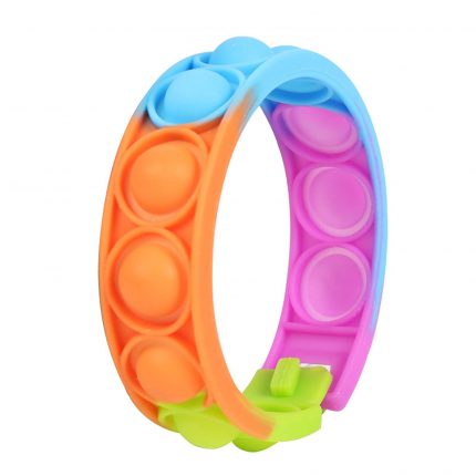 Rainbow Bracelet Fidget Toys Push Its Anti Stress Sensory Toys Silicone Anxiety Stress Relief Adult Children Christmas Gifts 2