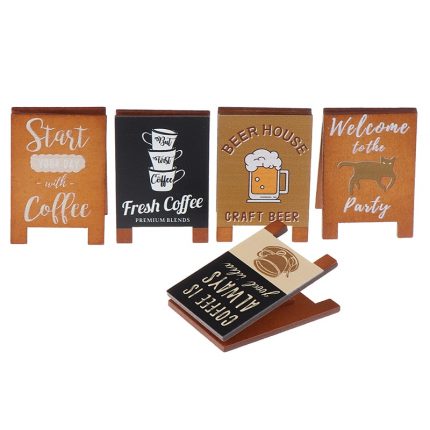 1:12 Dollhouse Miniature Simulation Wooden Bakery Coffee Shop Signboard Model Furniture Accessory For Doll House Decor Kids Toys 2