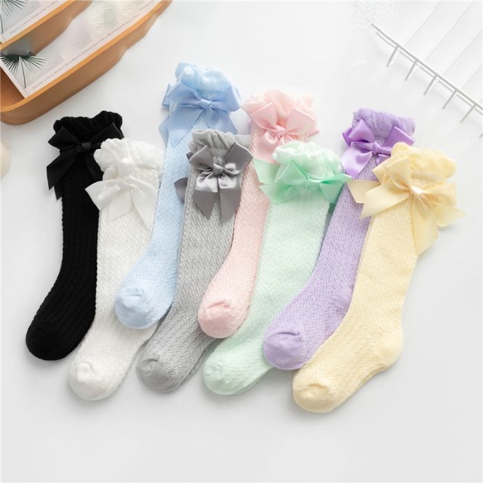 Girl Long Tube Princess Children's Knee High Socks Kids Dance Socks Girl Cute New Bow Long Socks High Quality Kids Sock 0-3years 1