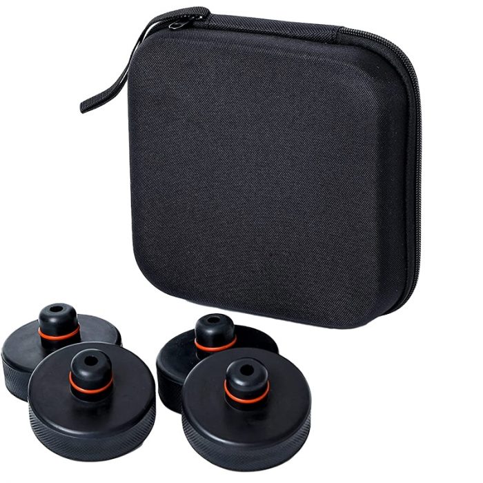 4Pcs Car Rubber Lifting Jack Pad Adapter Tool Chassis W/ Storage Case Suitable For Tesla Model 3 Model S Model X Car Accessories 5