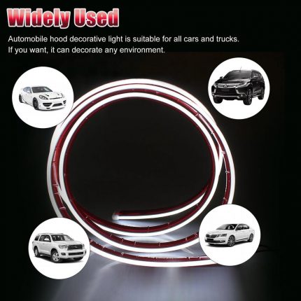 12V Dynamic Car Hood Light Flexible Daytime Running Light Strip Start Scan Waterproof LED Decorative Atmosphere Light 2