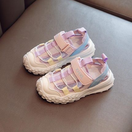 Lightweight Girls' and Boys' Shoes Summer 2023 New Children's Sports Shoes Soft Sole Mesh Breathable and Comfortable  Shoes 1