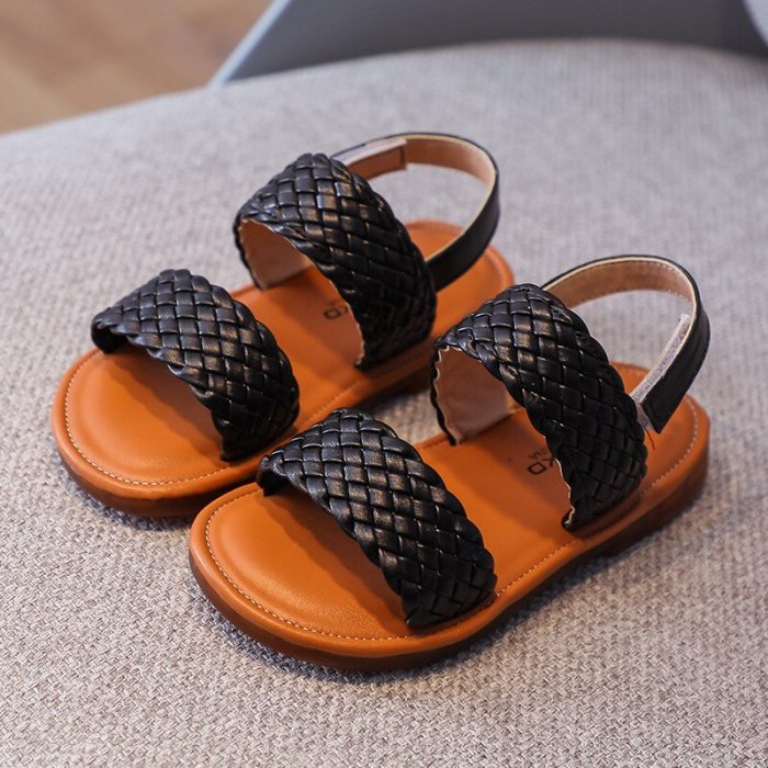 Girls Sandals Summer Casual Sandals Soft Sole Shoes Toddler Girl Beach Sandal Open Toe Kids Flat Shoes 1