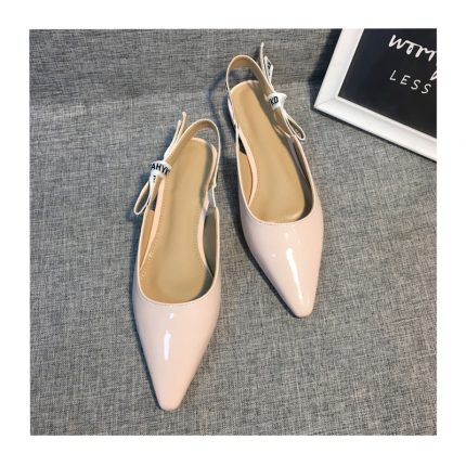 New Elegant Pointed Toe Butterfly Pump Shoes Women Fashion Casual Charming Sexy Flat Low Heel Sandals Girls Spring Summer Autumn 1