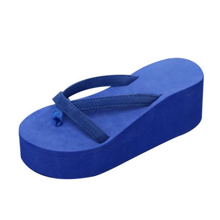2021 Women Slippers Fashion Summer High Heel Slippers Beach  Flops Slipper  Platform Beach Shoes Sandals Non-slip Feet 2