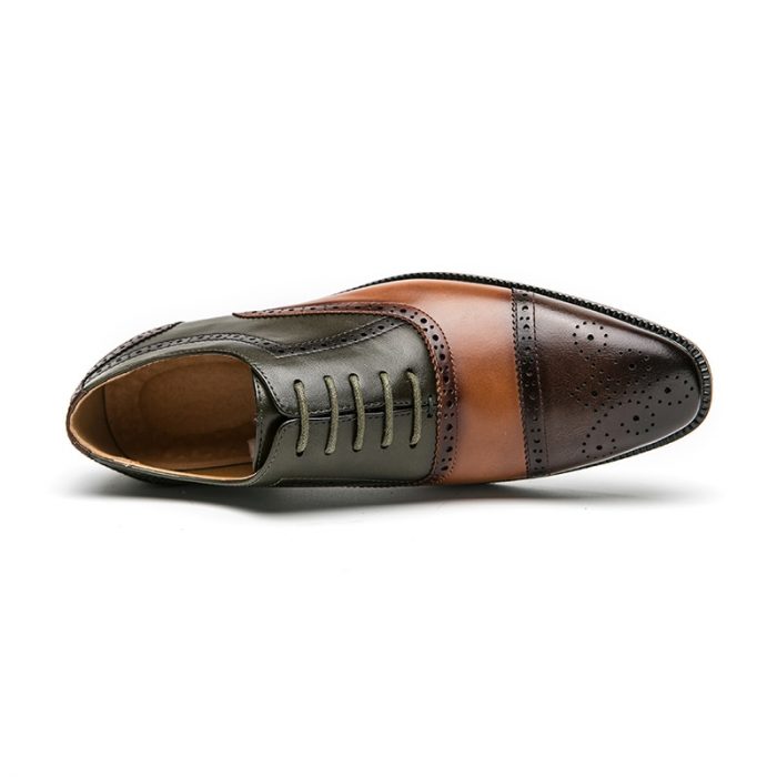 Men casual shoes Brock Oxford retro crocodile leather men formal shoes spring autumn 2022 new men's shoes for men Zapatos Hombre 3