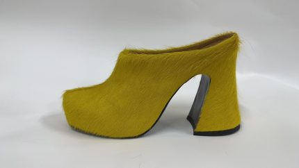 Italian Luxury Designer Leather Leather High-Heeled Women's Slippers Mule Track Platform Casual 2023 Horsehair Shoes 2