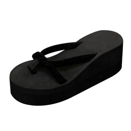 2021 Women Slippers Fashion Summer High Heel Slippers Beach  Flops Slipper  Platform Beach Shoes Sandals Non-slip Feet 1