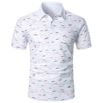Men Polo Shirt Men Short Sleeve Polo Shirt Digital Printing Abstract PatternPolo Shirt New Arrivals   Leisure Fashion Top 2
