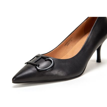 CHCH Women's Pointy Fashion Heels 6.5cm Women's Heels Deer Party Wedding Stiletto Heels Office Leather Shoes 2