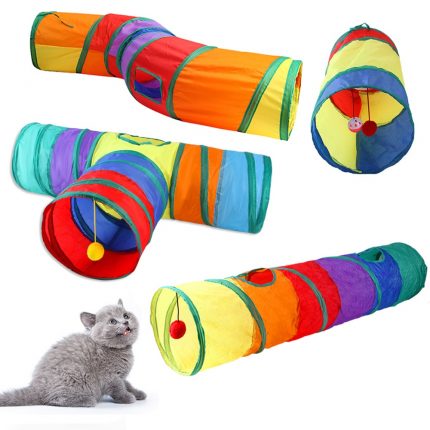 Cats Tunnel Foldable Pet Cat Toys Kitty Pet Training Interactive Fun Toy Tunnel Bored For Puppy Kitten Rabbit Play Tunnel Tube 1
