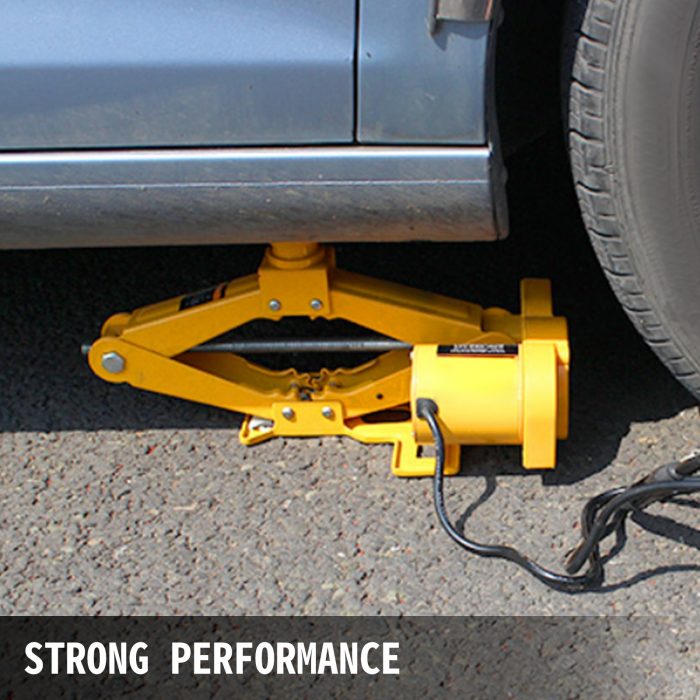 VEVOR 3 Ton Electric Car Jack Kit 12V DC Portable Auto Scissors Jack With Impact Wrench Air Pump Electric Car Lift Repair Tool 4