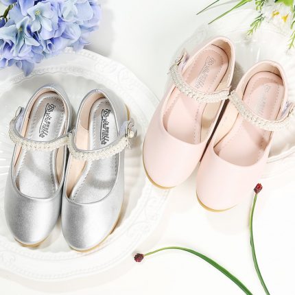 Girls' Leather Shoes Princess Shoes New Children's Sweet Soft Sole Single Shoes Spring and Autumn Children's Pearls Shoes 25-34 2