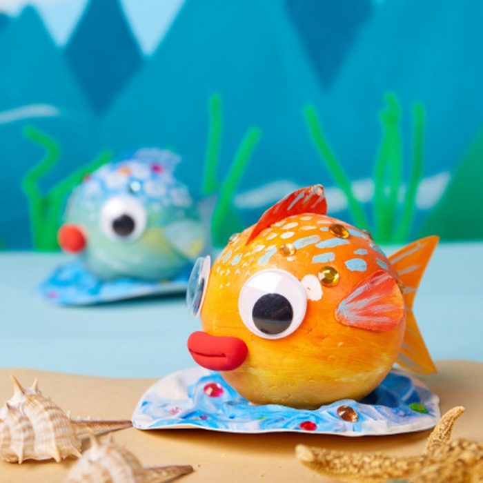 DIY Bubble Fish Drawing Toys For Children Foam Ball Painting Kindergarten Art Kids Craft Educational Toys Decorations Gifts 1