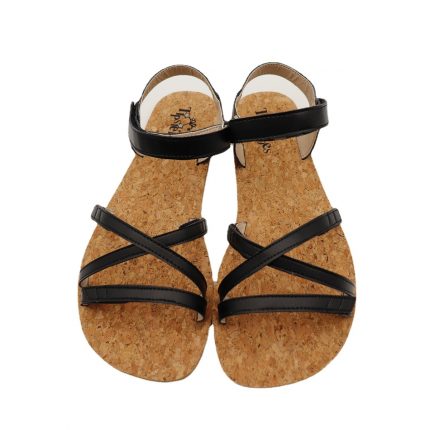 Tipsietoes 2023 Summer Crossed Barefoot Leather Flat Sandals For Women Shoes With New MInimalist Soft Sole 2