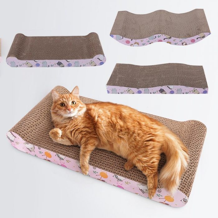 Kitten Cat Scratching Board Corrugated Paper Claw Grinder Wear-resistant Anti-scratch Cat Scratcher Toys Pet Cat Accessories 1