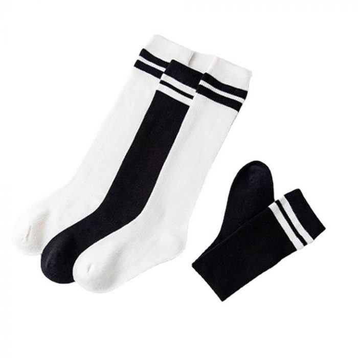 3-12 Yrs Kids Boys Toddlers Girls Socks Knee High Long Soft Cotton Baby Socks Stripe Child Socks Summer Sports Sock 1