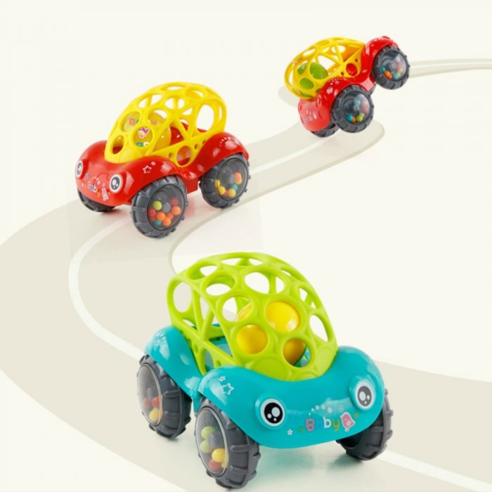 1PC Baby Car Doll Toy Crib Mobile Bell Rings Grip Gutta Percha Hand Catching Balls for Newborns 0-12 Months Infant Toys 1