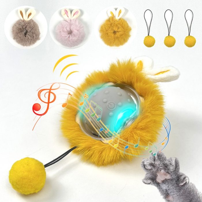 Smart Sensing Cat Toy Electric Rolling LED Pet Cat Ball Toys Interactive Automatic Rechargeable Sound for Activity Indoor 1