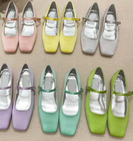 SUOJIALUN 2022 Summer Women Flat Shoes Round Toe Shallow Soft Ballerina Shoes Ladies Casual Dress Ballet Loafers Classics Mujer