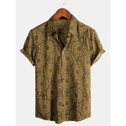 Men's Shirt Summer Clothing Graphic 3d Shirt Tribal Classic Everyday Beach Short Sleeve Tops Bohemian Designer Apparel For Men 2