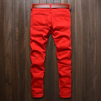 2023 new Men skinny Jeans Design Fashion Biker Runway Hip hop Slim Jeans Knee zipper Hole Distressed Jeans Men ripped jeans 2