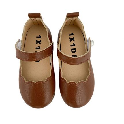 CUZULLAA 2022 Spring Autumn Children Casual Shoes Baby Girls Princess Leather Dress Shoes 21-30 Kids Soft Sole Flats 1-6 Years 1